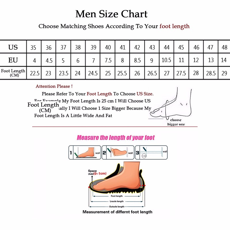 25 cm is what shoe size