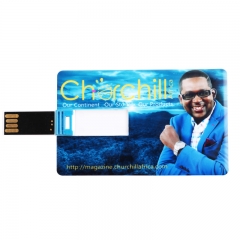 Churchill Branded USB Flash Disk 8GB Blue Unique Card Flash Drive