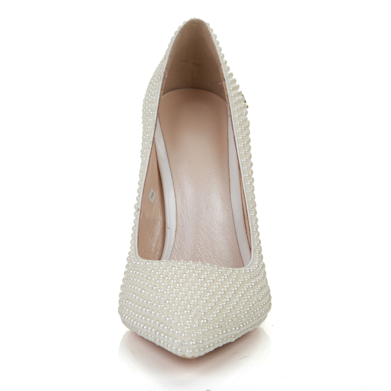 new fashion pearl party bride shoe lady pointy shallow mouth
