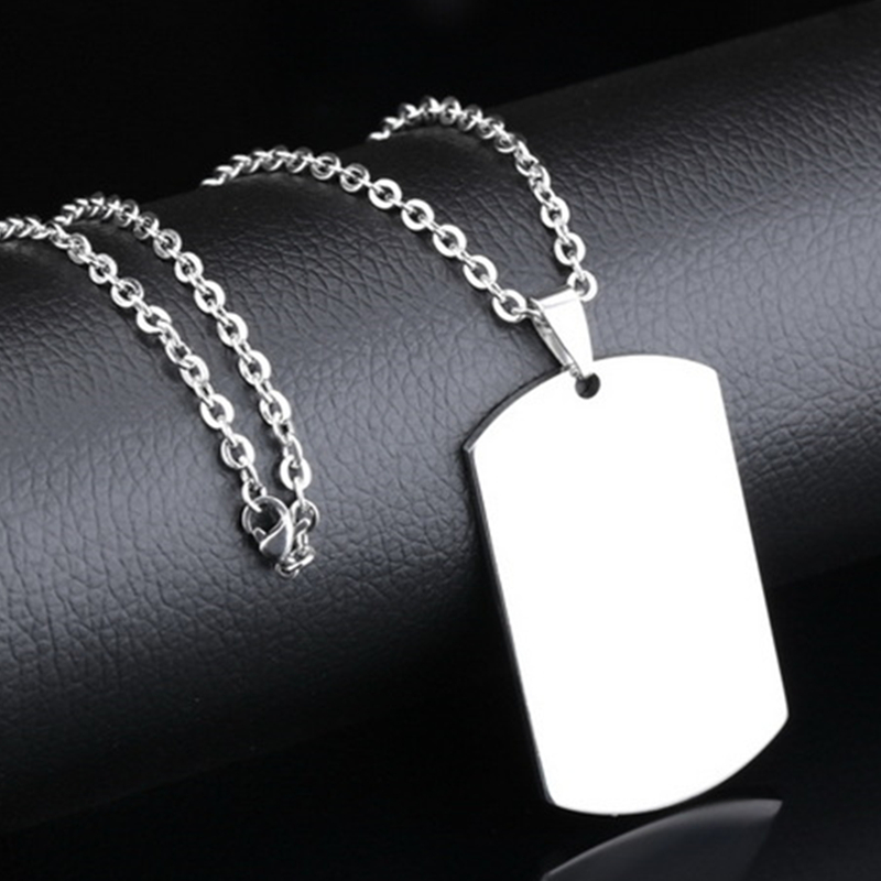 Men  WomenTitanium Steel Necklace Lovers Pendant /The Text Can Be Customized /Carve Your Name On The Necklace