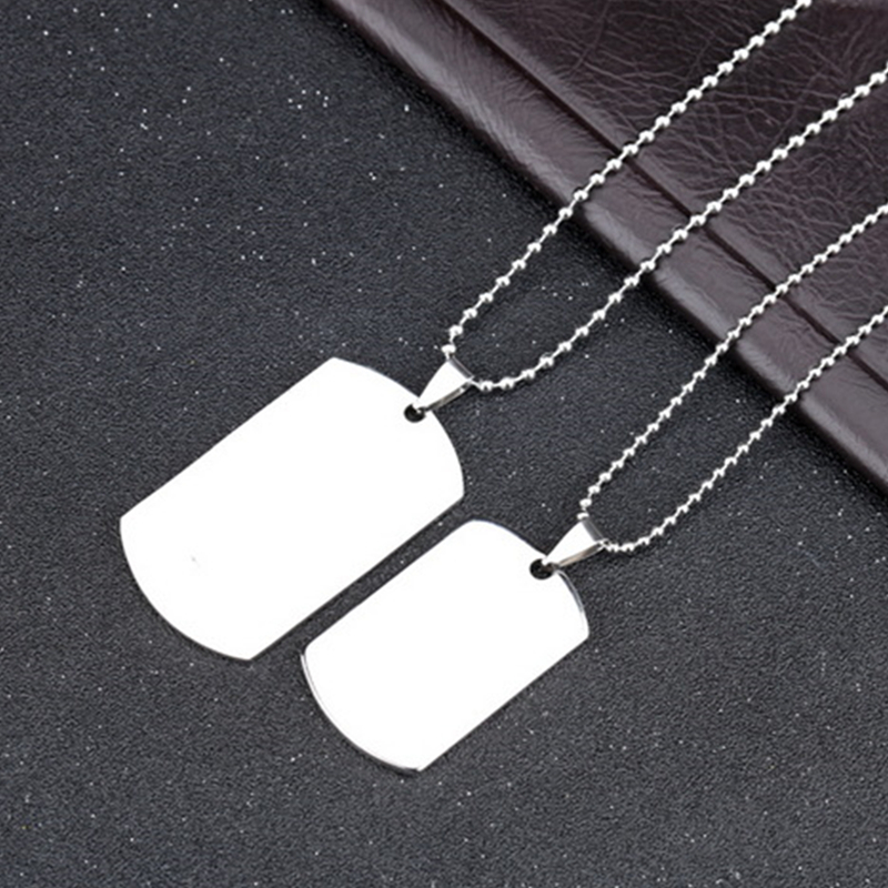 Men  WomenTitanium Steel Necklace Lovers Pendant /The Text Can Be Customized /Carve Your Name On The Necklace