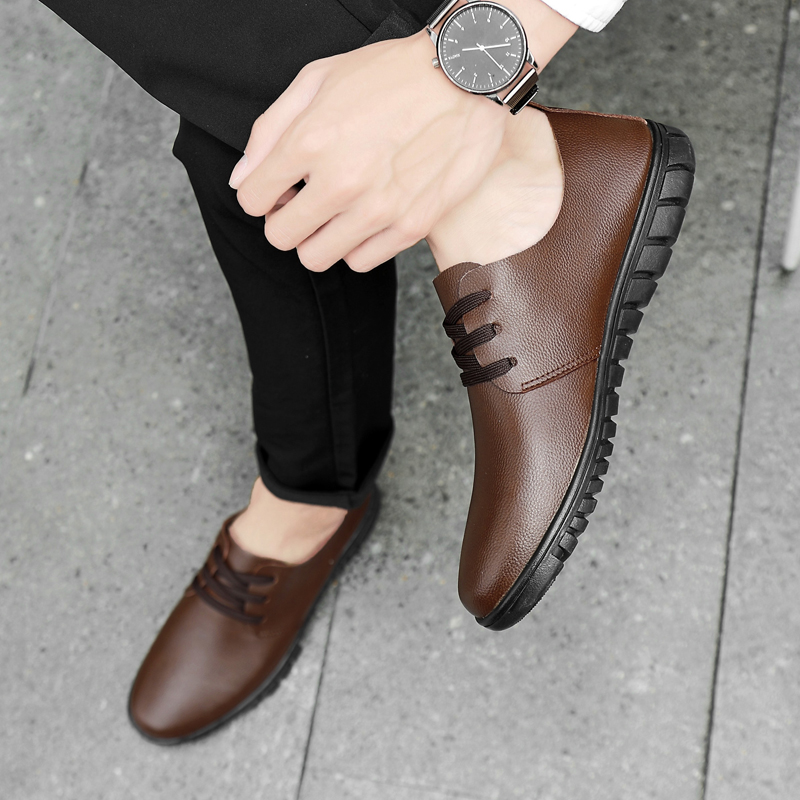 SocNoDn Men Fashion Dress Formal Casual Leather Wedding Office Work Laces Shoes Soft Quality