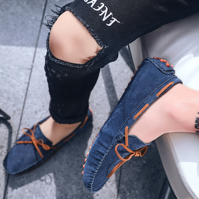 SocNoDn Men Fashion Casual Leather Flat Loafers Male Office Wedding Slip-on Shoes Soft Quality