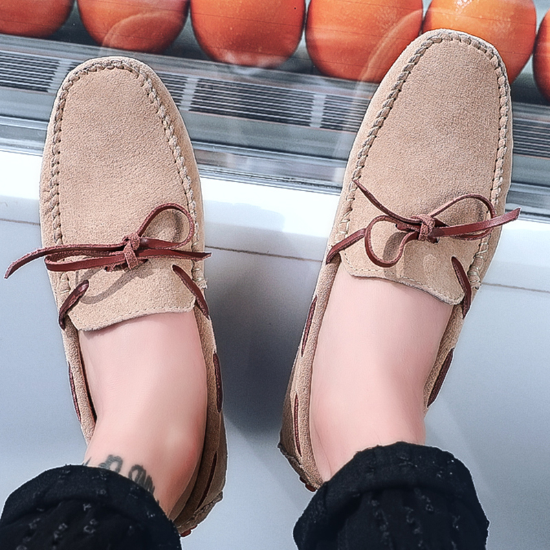 SocNoDn Men Fashion Casual Leather Flat Loafers Male Office Wedding Slip-on Shoes Soft Quality