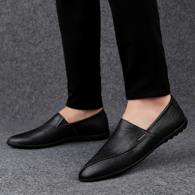 SocNoDn Men Fashion Trend Luxury Formal Casual Genuine Leather Wedding Office Slip-on Loafers Shoes