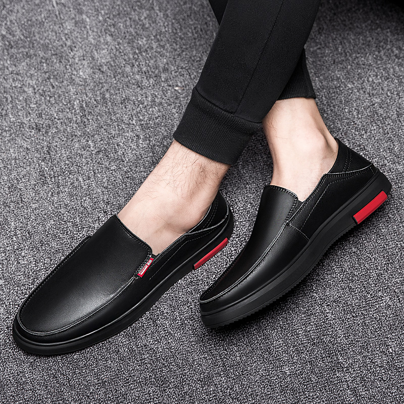SocNoDn Men Fashion Trend Luxury Casual Genuine Leather Shoes Wedding Office Work Loafers Shoes