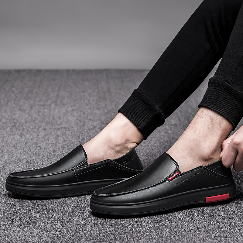 SocNoDn Men Fashion Trend Luxury Casual Genuine Leather Shoes Wedding Office Work Loafers Shoes