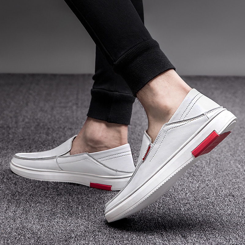 SocNoDn Men Fashion Trend Luxury Casual Genuine Leather Shoes Wedding Office Work Loafers Shoes