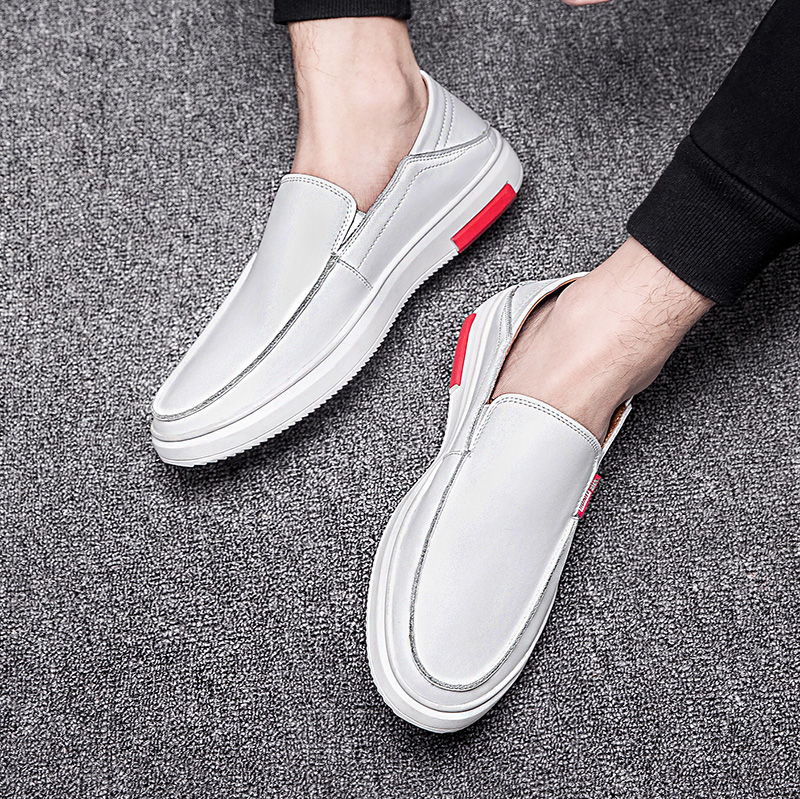 SocNoDn Men Fashion Trend Luxury Casual Genuine Leather Shoes Wedding Office Work Loafers Shoes