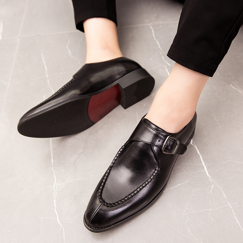 SocNoDn Luxury Men Casual Fashion Dress Formal Genuine Leather Shoes Wedding Party Loafers Shoes