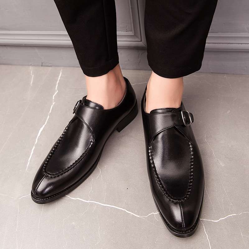 SocNoDn Luxury Men Casual Fashion Dress Formal Genuine Leather Shoes Wedding Party Loafers Shoes