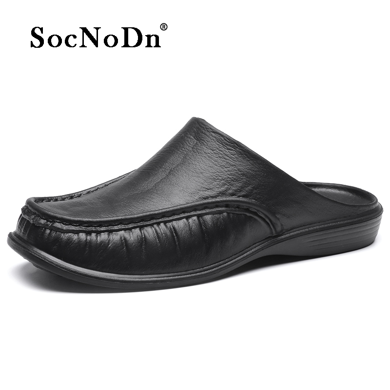 SocNoDn Men Fashion Dress Casual Bathe Slippers Beach Sandals Walking Office Work Shoes Sandals