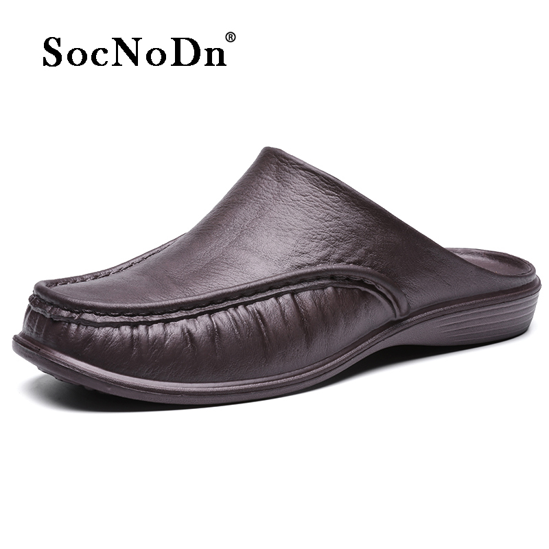 SocNoDn Men Fashion Dress Casual Bathe Slippers Beach Sandals Walking Office Work Shoes Sandals