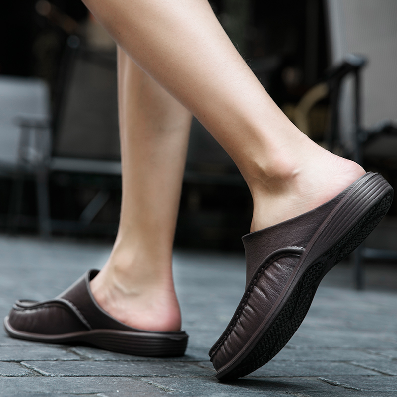 SocNoDn Men Fashion Dress Casual Bathe Slippers Beach Sandals Walking Office Work Shoes Sandals