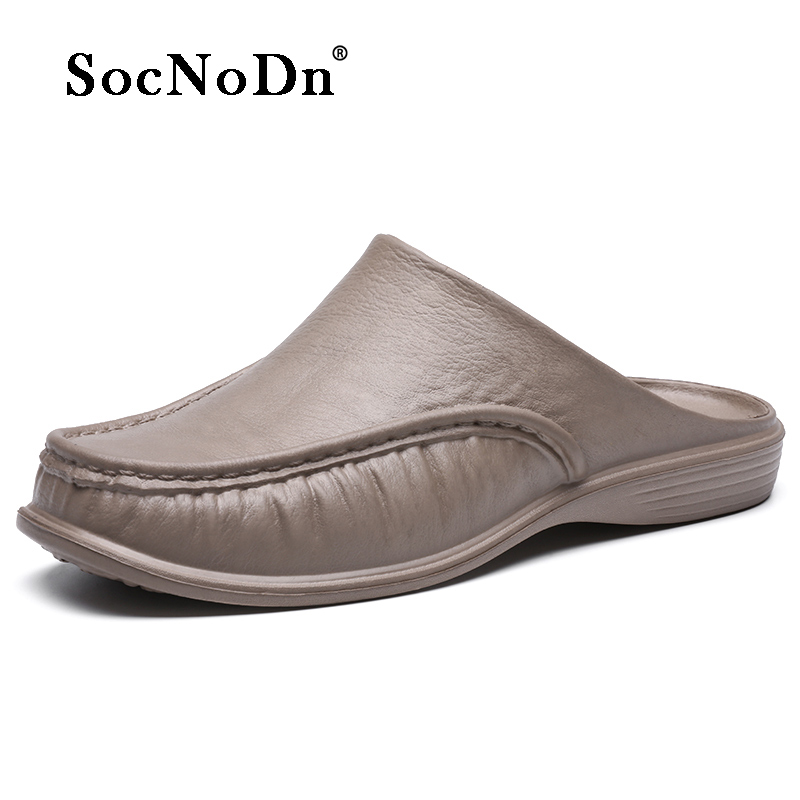 SocNoDn Men Fashion Dress Casual Bathe Slippers Beach Sandals Walking Office Work Shoes Sandals