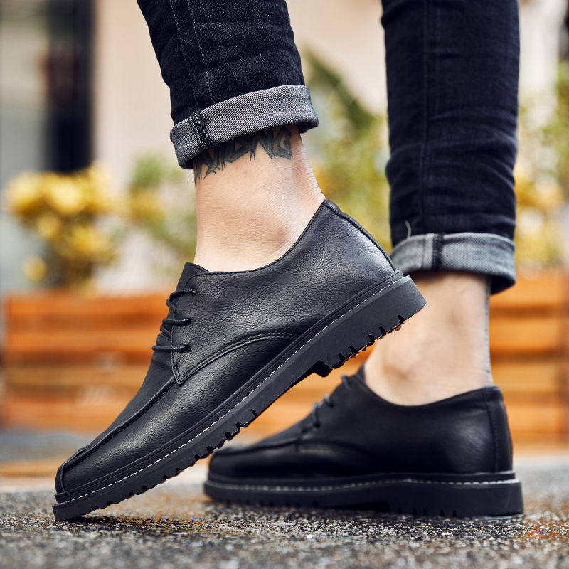 SocNoDn Luxury Men Fashion Dress Casual Formal Genuine Leather Laces Wedding Shoes Men Office Shoes
