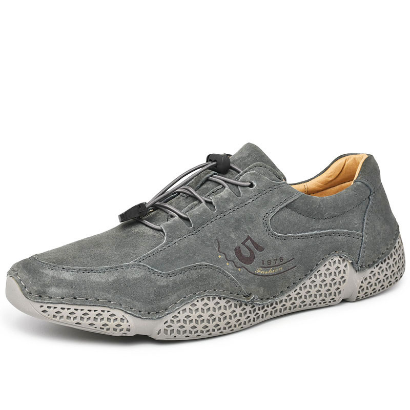 SocNoDn Men's Fashion Luxury Casual Genuine Leather Low-top Sneakers Men Climbing Hiking Boots Soft