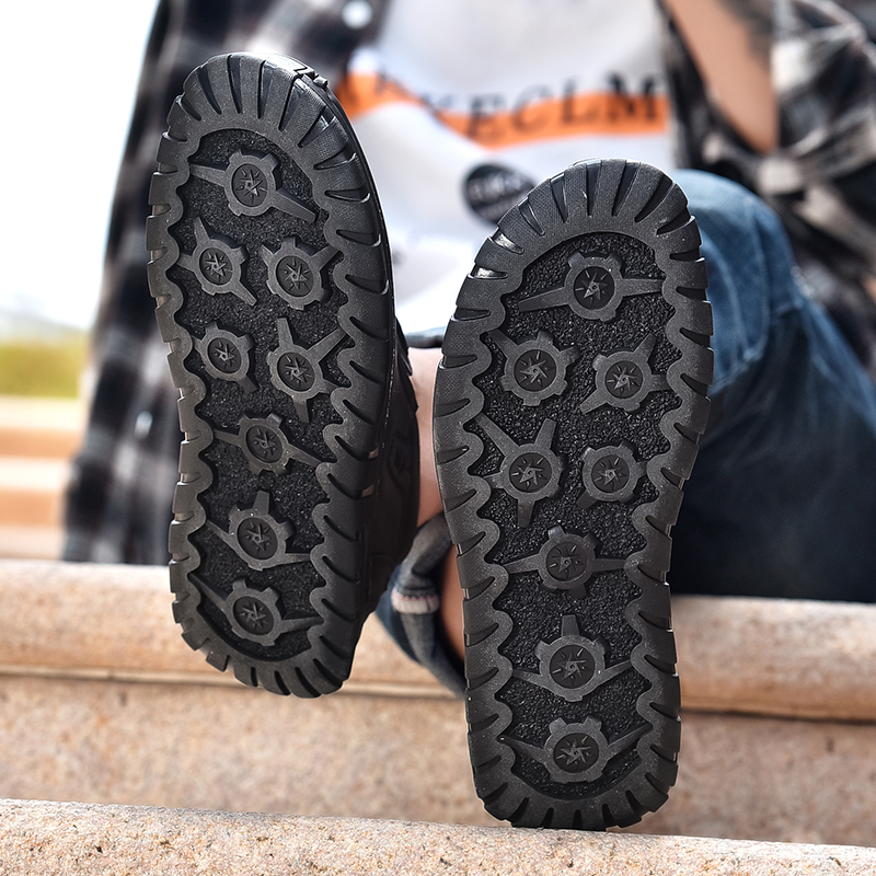 SocNoDn Luxury Men&apos;s Casual Fashion Genuine Leather Slip-ons Shoes Hiking Loafers Boots Shoes Soft
