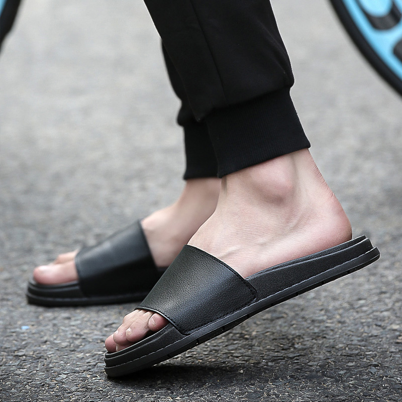 SocNoDn Men Fashion Trend Casual Bathe Slippers Beach Sandals Walking Shoes Home Slippers Quality