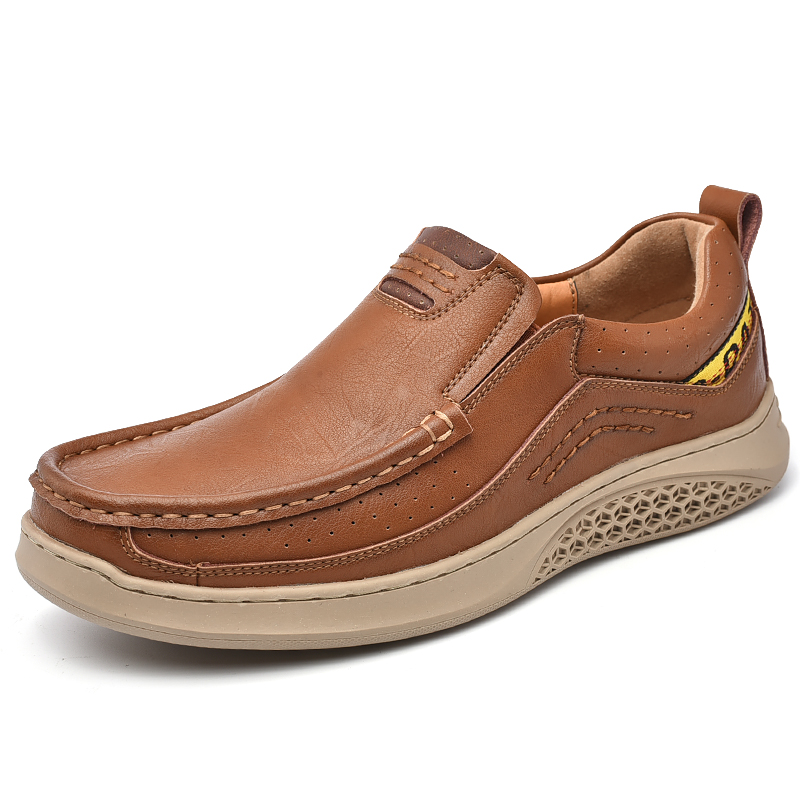 SocNoDn Luxury Men&apos;s Fashion Casual Genuine Leather Shoes Loafers Men Climbing Hiking Sneakers Boots