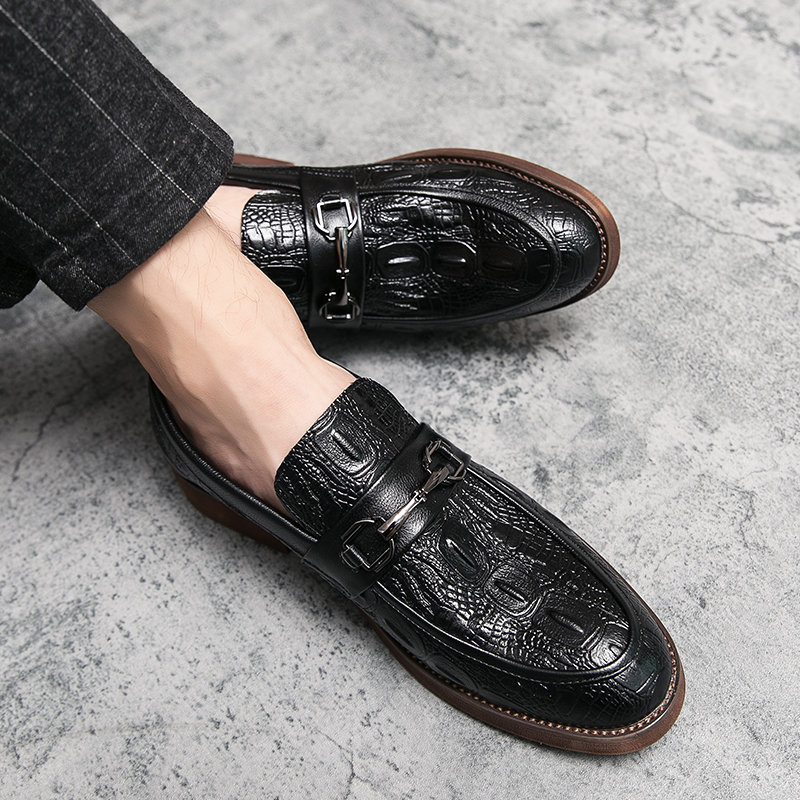 SocNoDn Men&apos;s Fashion Dress Formal Luxury Leather Shoes Casual Wedding Party Pointed Loafers Shoes