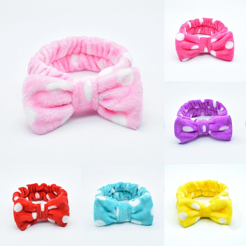 Coral Fleece Soft Bowknot Headbands Wash Face Headband Women Girls Holder Hairbands Hair Accessories