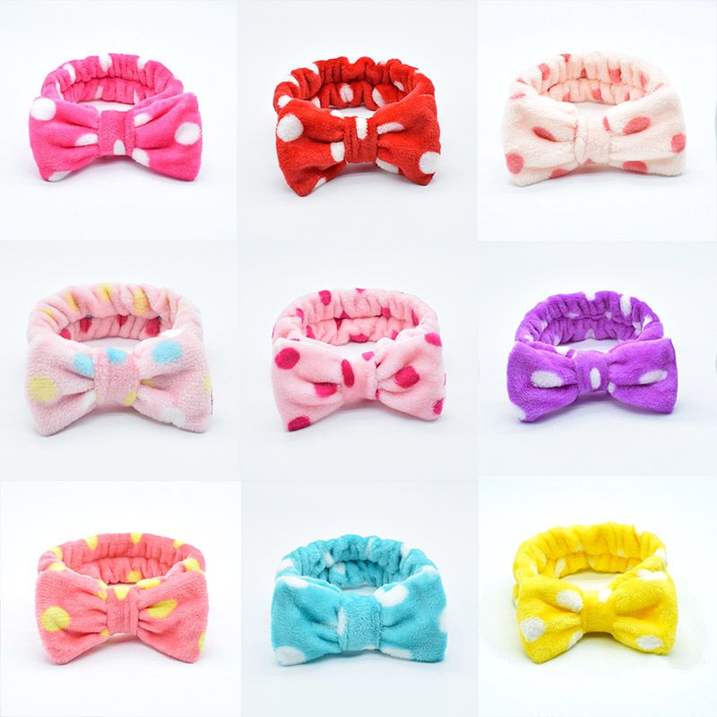 Coral Fleece Soft Bowknot Headbands Wash Face Headband Women Girls Holder Hairbands Hair Accessories