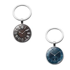 2-pieces of new product accessories watch Time gem Metal Keychain Key Rings Pendant Creative Gifts 2-pieces as picture