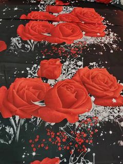 1- piece BedSheet Red Rose Purple Rose pattern 3D Printing Pattern red rose bedsheet 225*230cm