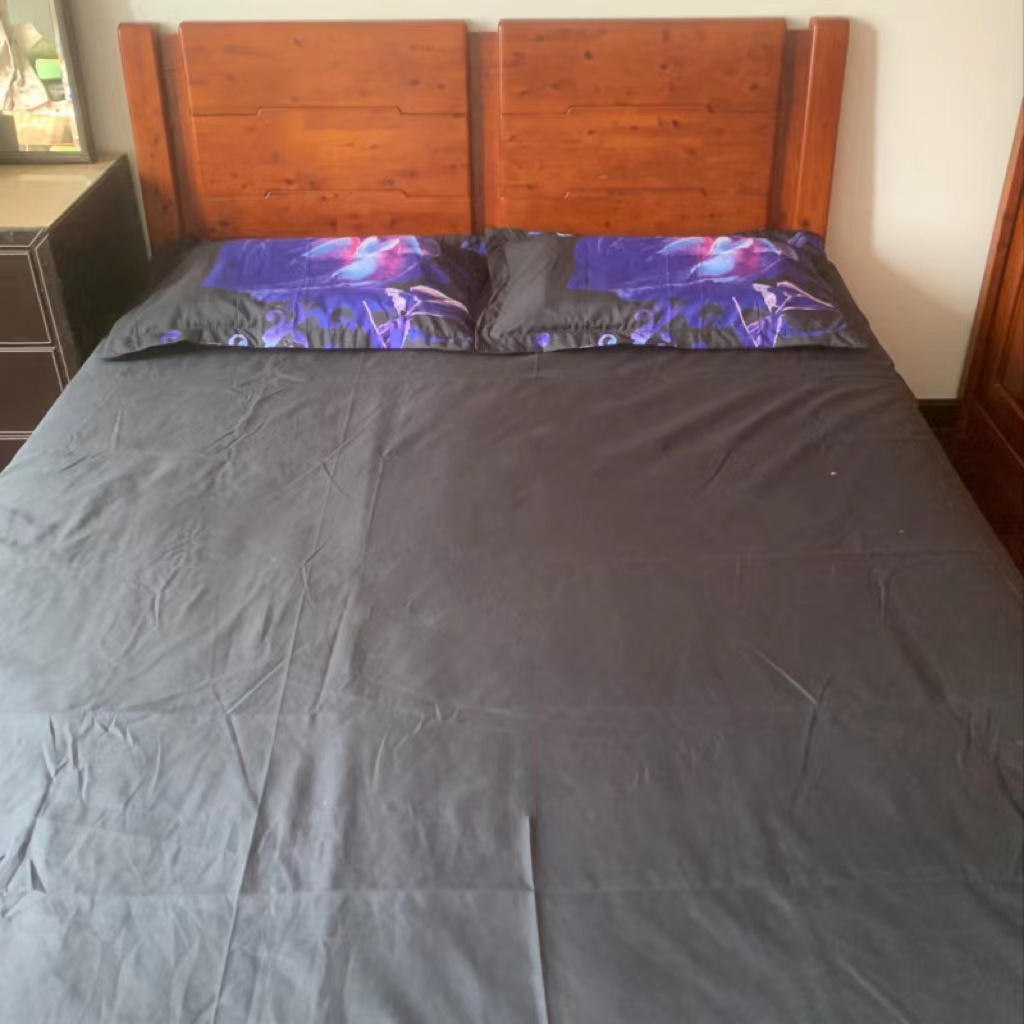 1- piece BedSheet Red Rose Purple Rose pattern 3D Printing Pattern