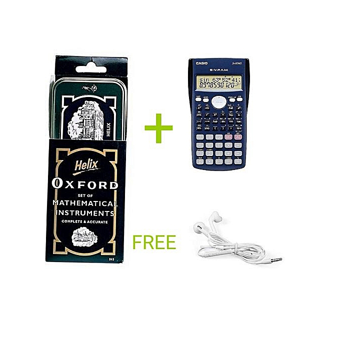 Oxford geometrical set + calculator + FREE EARPHONES