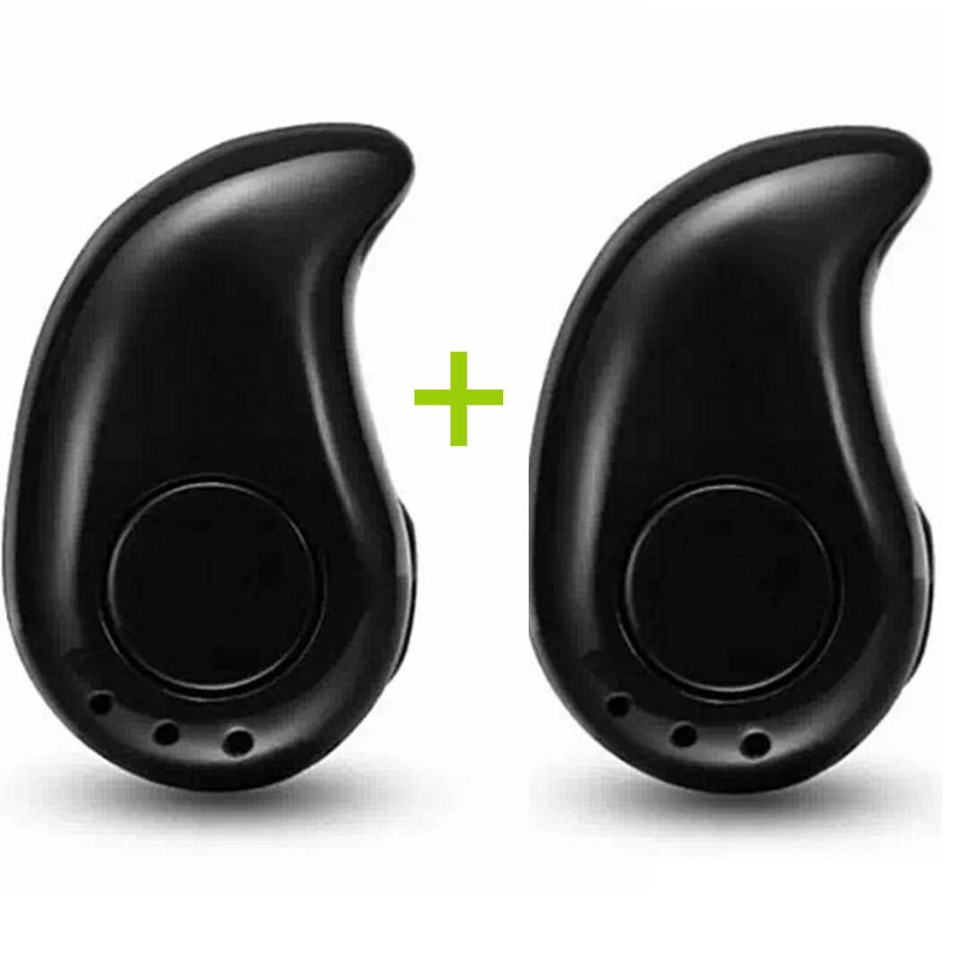 Mini Wireless in ear Bluetooth Earphone - Black Plus one Free
