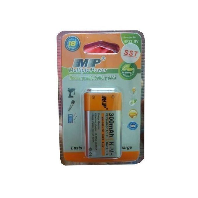 Multiple Power Rechargeable Battery - MP 9V - 300mAh....