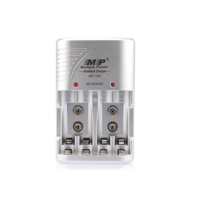 Multiple Power MP 709 Standard Charger 4 slots for AA AAA 9V Ni-mh Ni-cd Rechargeable Battery 220V.