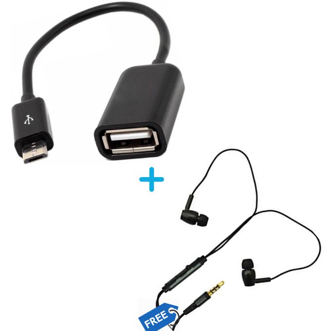 OTG Cable + Free Earphones