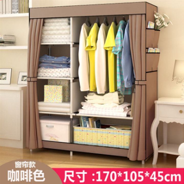 Bedroom Non Woven Wardrobe Folding Portable Clothing Locker