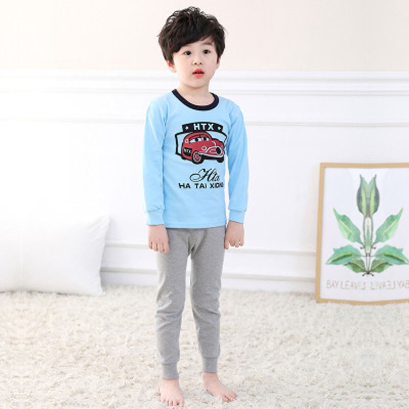 Kids Pajamas 2019 Autumn Girls Boys Sleepwear Nightwear Baby Infant Clothes Pajama Sets 100% Cotton