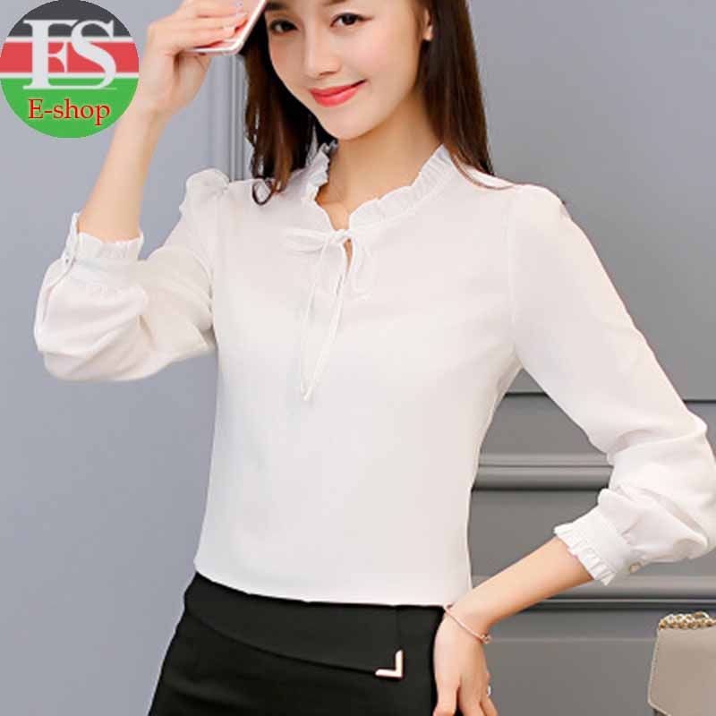 Women Tops And Blouses Office Lady Blouse Slim Shirts Women Blouses Plus Size Tops Casual Shirt