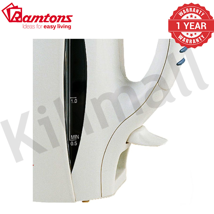 Ramtons RM/264 - Corded Electric Kettle 1.7L，1700ml capacity， 2200 watts， With dry boil protection， On/Off switch and light indicator， Anti-slip handle grip & feet， Safety lock lid，