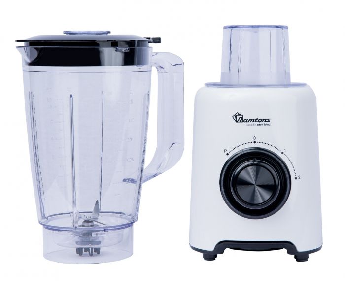 Ramtons RM/579 BLENDER +MILL 1.5 LITERS 2 SPEED  500 watts motor 2 speed + pulse Can blend ice Double locking safety feature