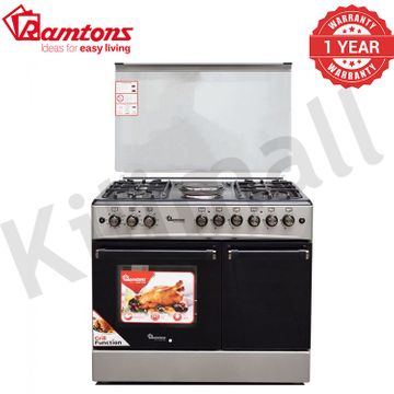 4G+2E 60X90 STAINLESS STEEL COOKER- RF/495 4 Gas Pool Burners + 2 ...