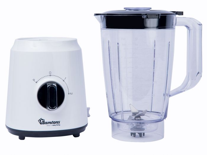 Ramtons RM/583- BLENDER 1.5 LITRES 2 SPEED 500-watt motor 2 speeds + pulse Double locking safety feature With detachable measure cup Non-slip rubber feet