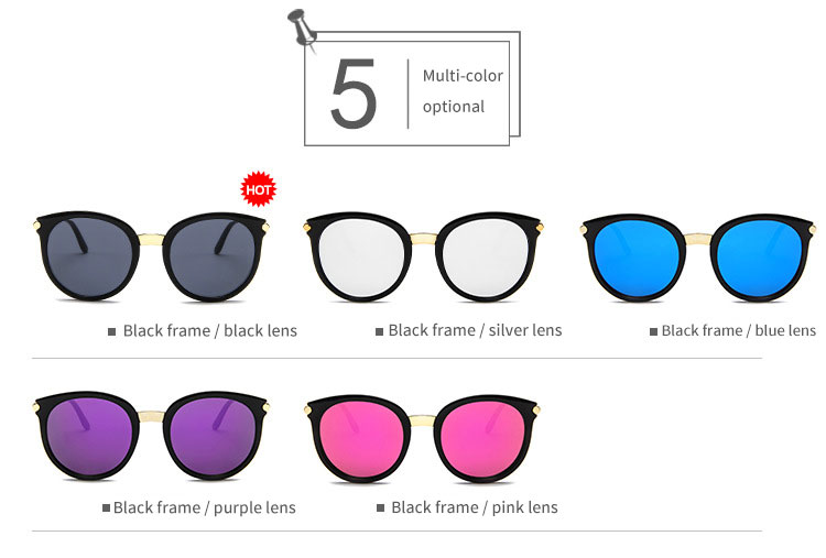 Round Retro Sunglasses for Men and Women Fashion golden design Vintage Classic Frame