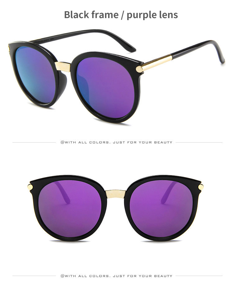 Round Retro Sunglasses for Men and Women Fashion golden design Vintage Classic Frame