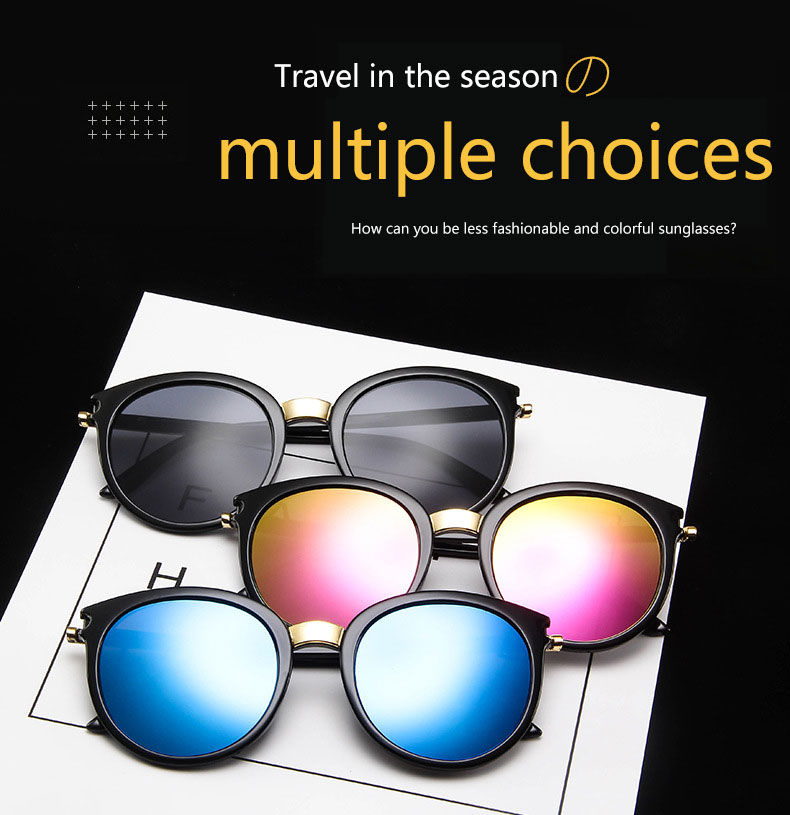 Round Retro Sunglasses for Men and Women Fashion golden design Vintage Classic Frame