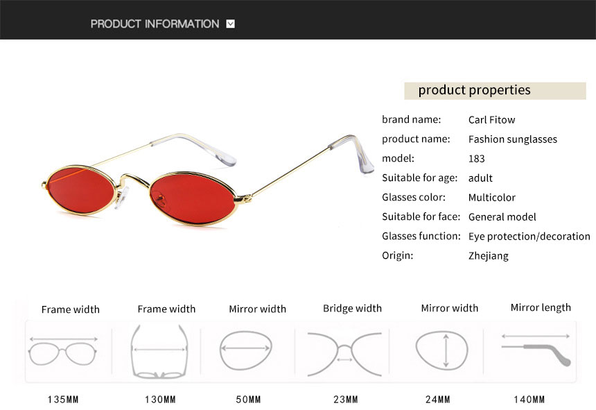 2021 Small Oval Sunglasses for men Male retro Metal frame vintage round sun glasses for women