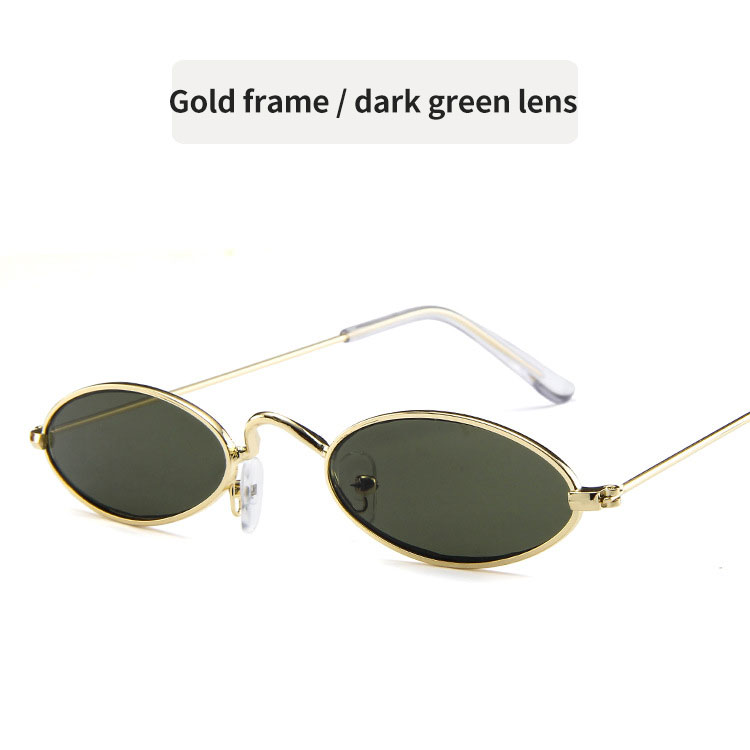 2021 Small Oval Sunglasses for men Male retro Metal frame vintage round sun glasses for women