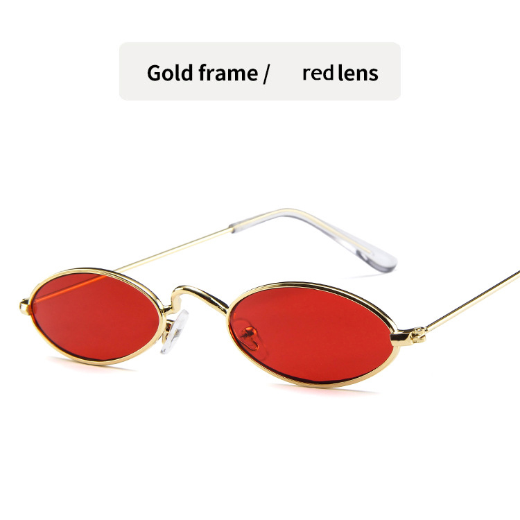 2021 Small Oval Sunglasses for men Male retro Metal frame vintage round sun glasses for women
