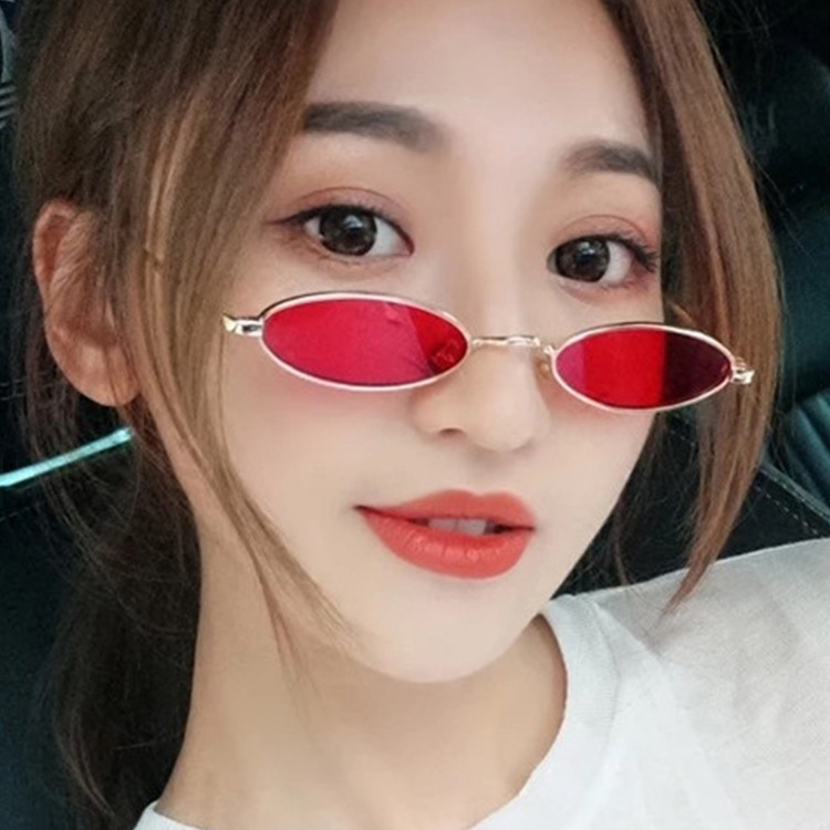 2021 Small Oval Sunglasses for men Male retro Metal frame vintage round sun glasses for women