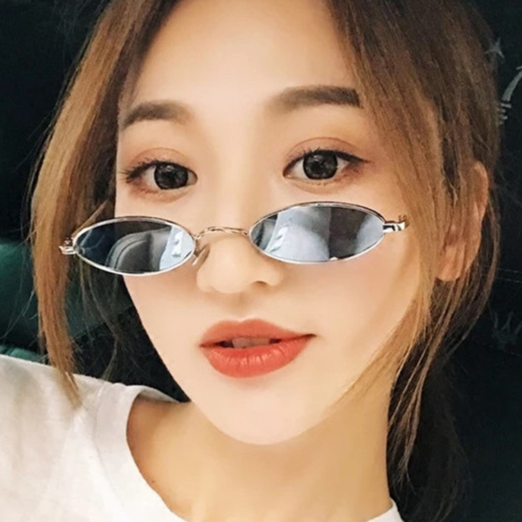 2021 Small Oval Sunglasses for men Male retro Metal frame vintage round sun glasses for women